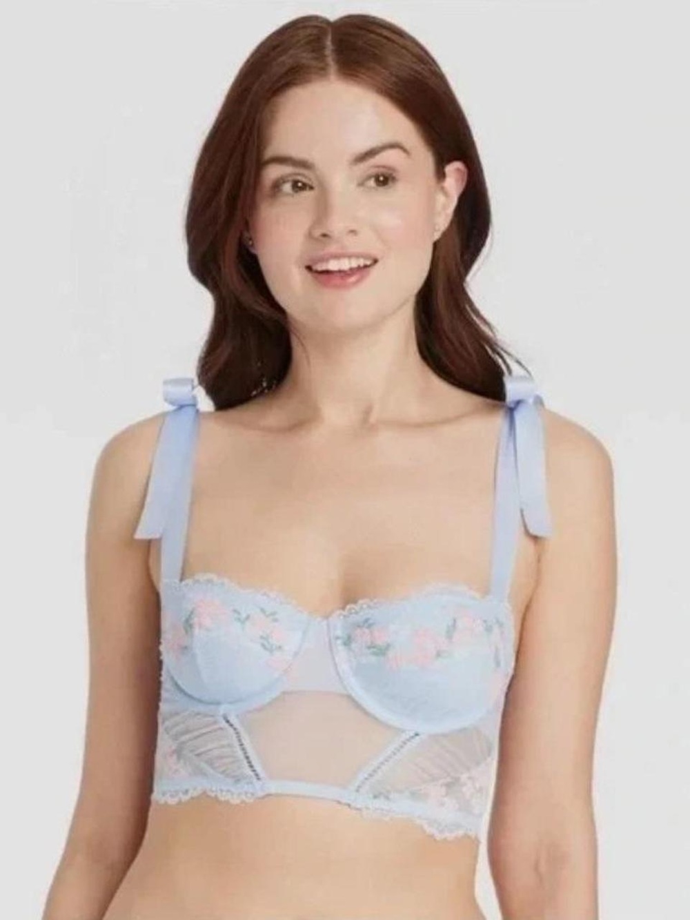 Auden bra and garter skirt set